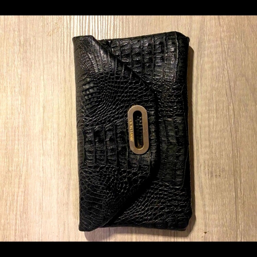 Vintage Jimmy Choo Crocodile Embossed Clutch
